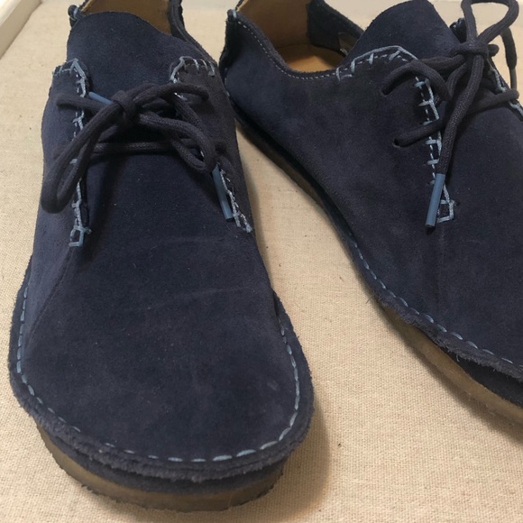 Clarks Originals Blue Suede Shoes With Natural Gum Sole . Woman’s Size 91/2 - Picture 7 of 12
